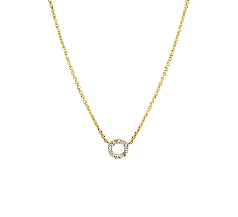 Gouden ketting, diamant 0,05 ct 0,8 mm – 14 karaat