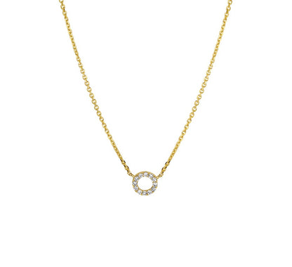 Gouden ketting, diamant 0,05 ct 0,8 mm – 14 karaat