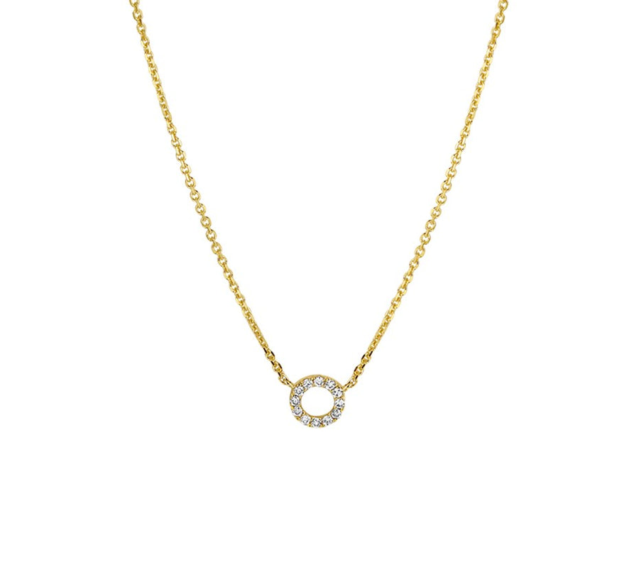 Gouden ketting, diamant 0,05 ct 0,8 mm – 14 karaat