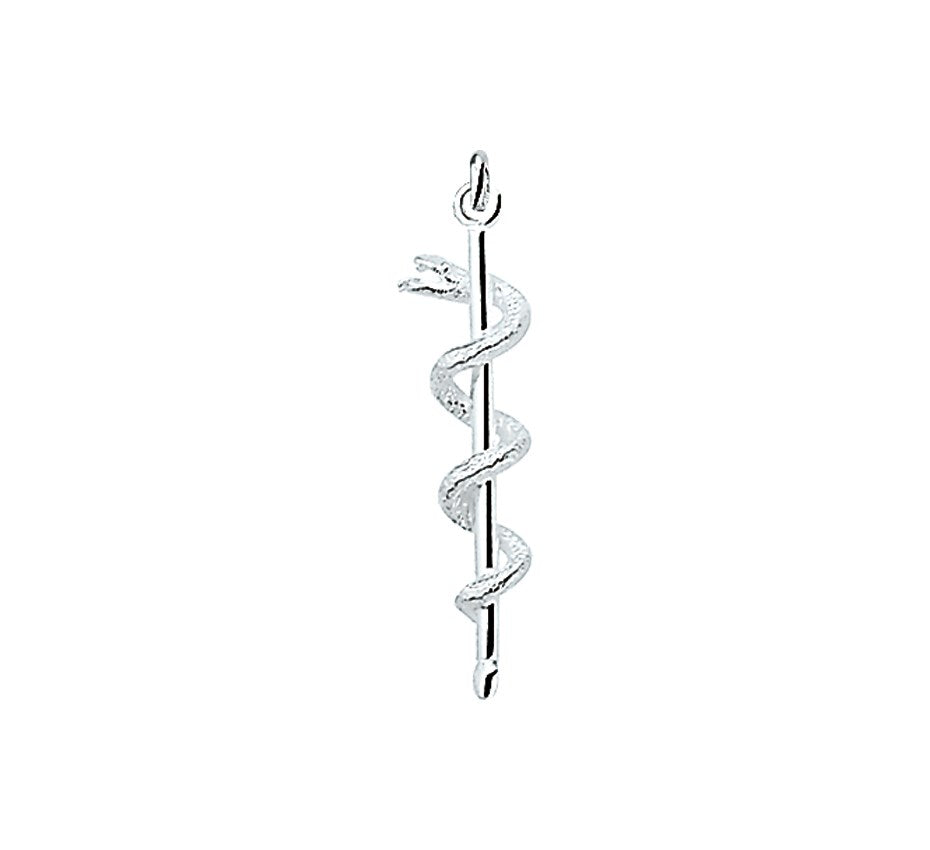 Zilveren hanger esculaap