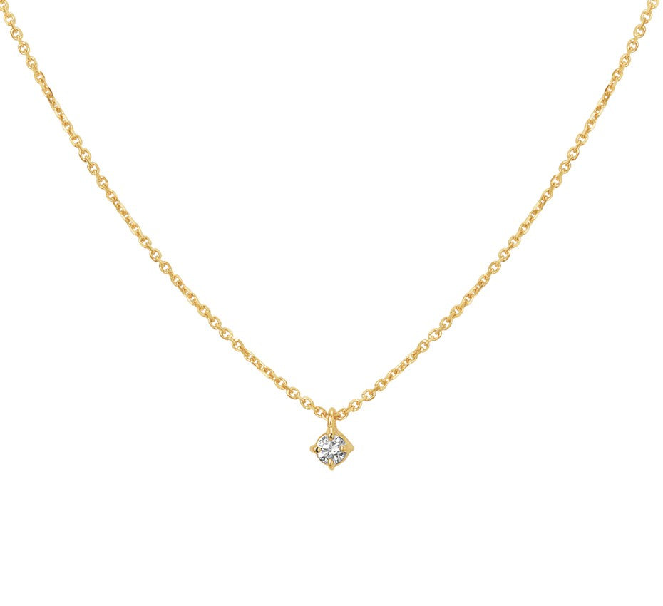 Gouden ketting, diamant 0,10 ct – 14 karaat