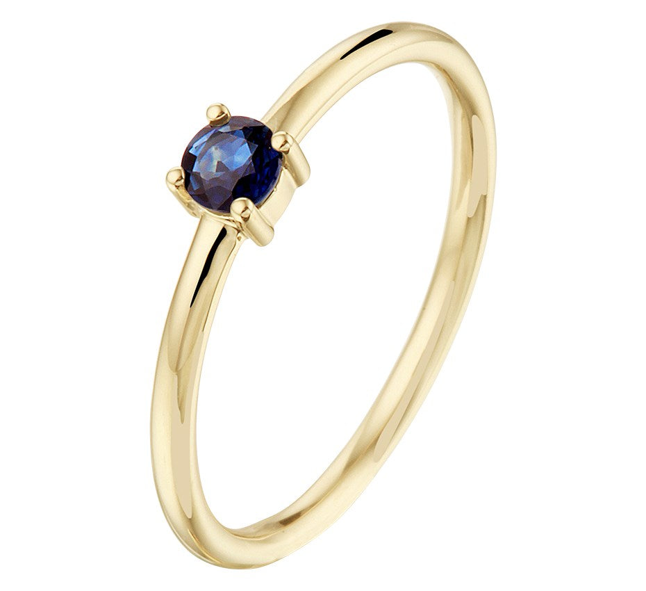 Gouden ring met saffier – 14 karaat