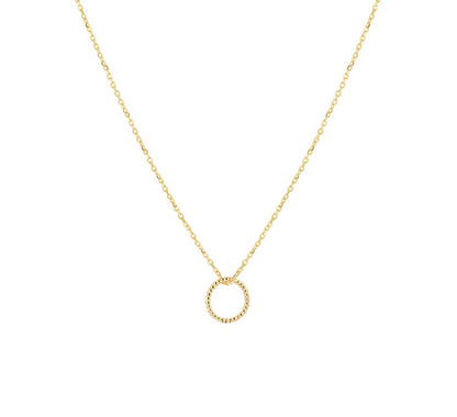 Gouden ketting met gedraaid rondje – 14 karaat