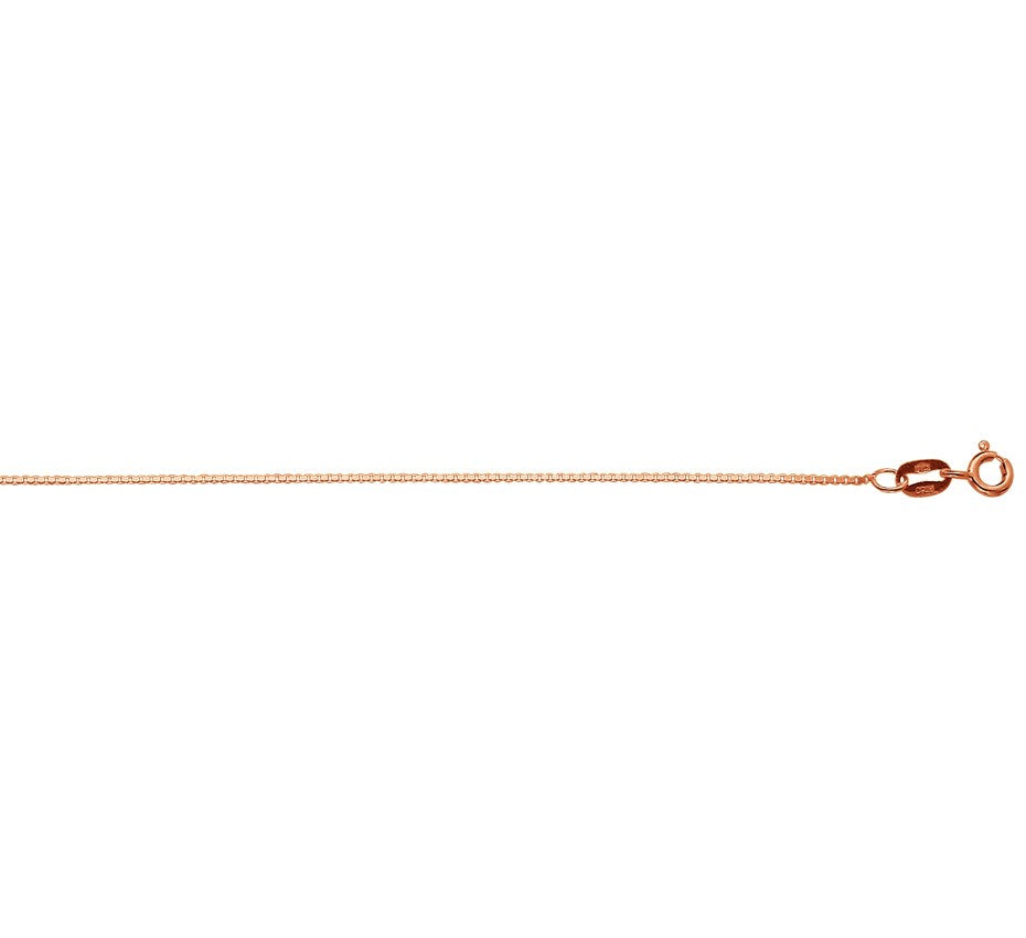 Roségouden venetiaanse ketting 0,8 mm – 14 karaat