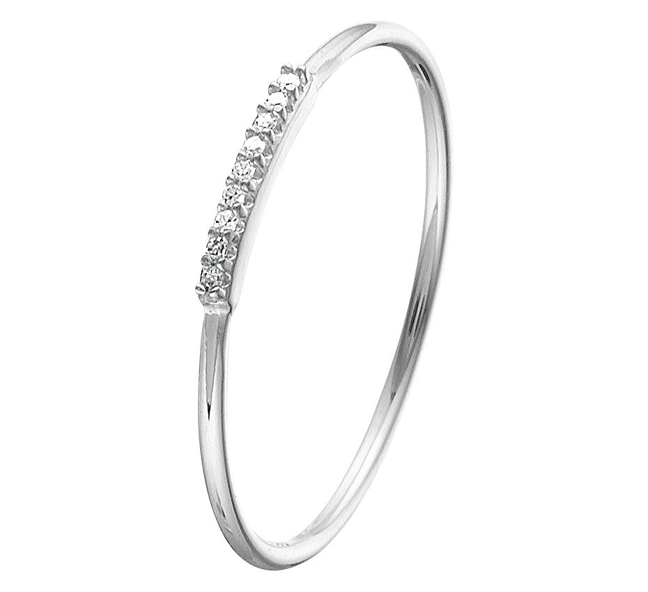 Gouden aanschuifring met diamant 0,02 ct – 14 karaat