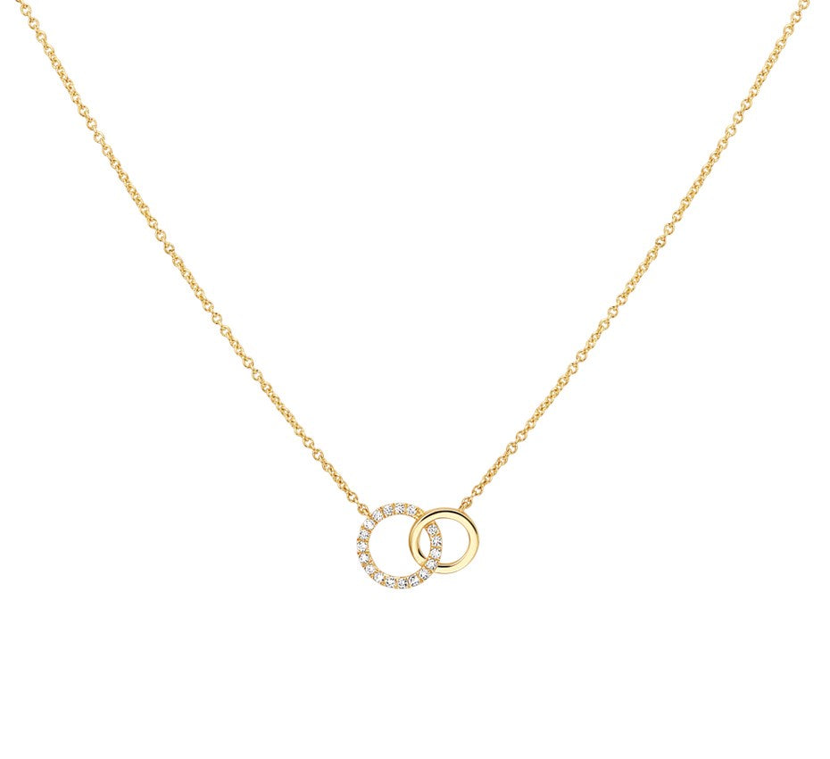 Gouden ketting met diamant 0,08 ct – 14 karaat