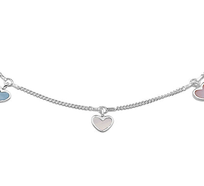 Zilveren ketting, hart