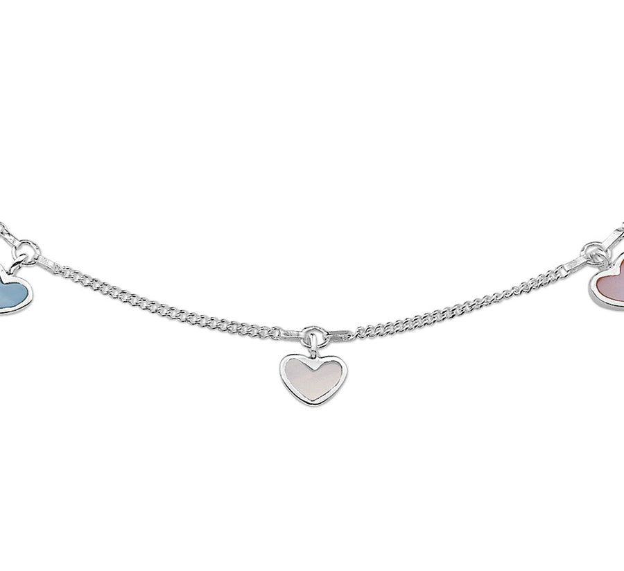 Zilveren ketting, hart