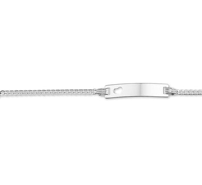 Zilveren graveerarmband hartje 4,2 mm – 9 tot 11 cm