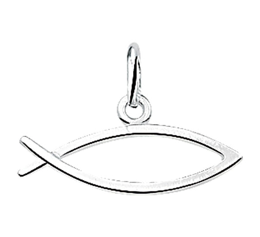 Zilveren hanger ichtusvisje 20,5 mm