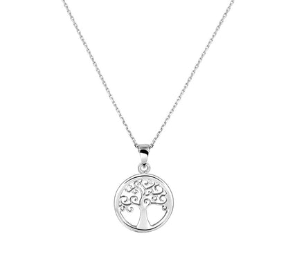 Zilveren ketting met levensboom 15,5 mm