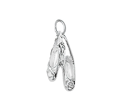 Zilveren hanger met twee balletschoenen