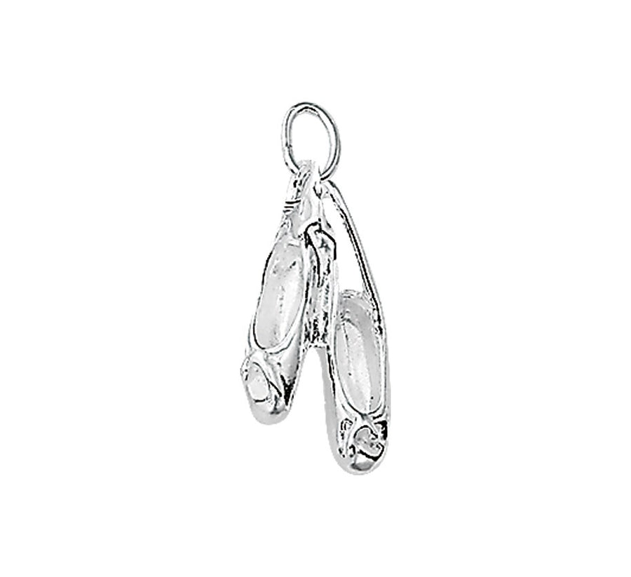 Zilveren hanger met twee balletschoenen