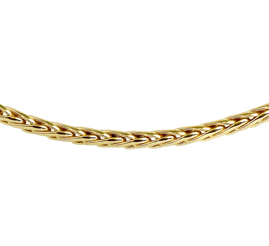 Gouden vossestaartketting met zilveren kern 4 mm