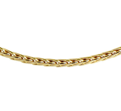 Gouden vossestaartketting met zilveren kern 4 mm