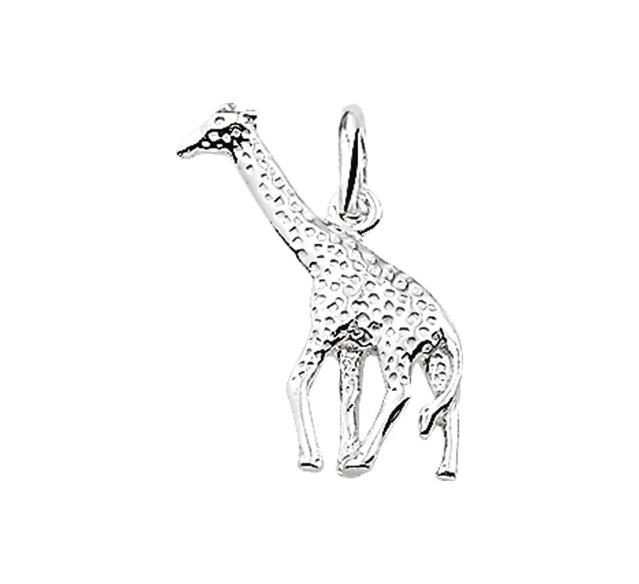 Zilveren hanger giraffe