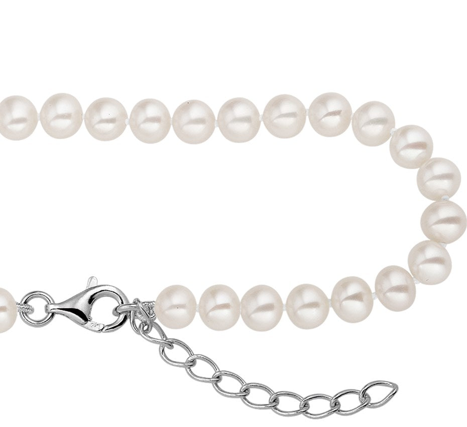 Zilveren parelketting 5,5 mm