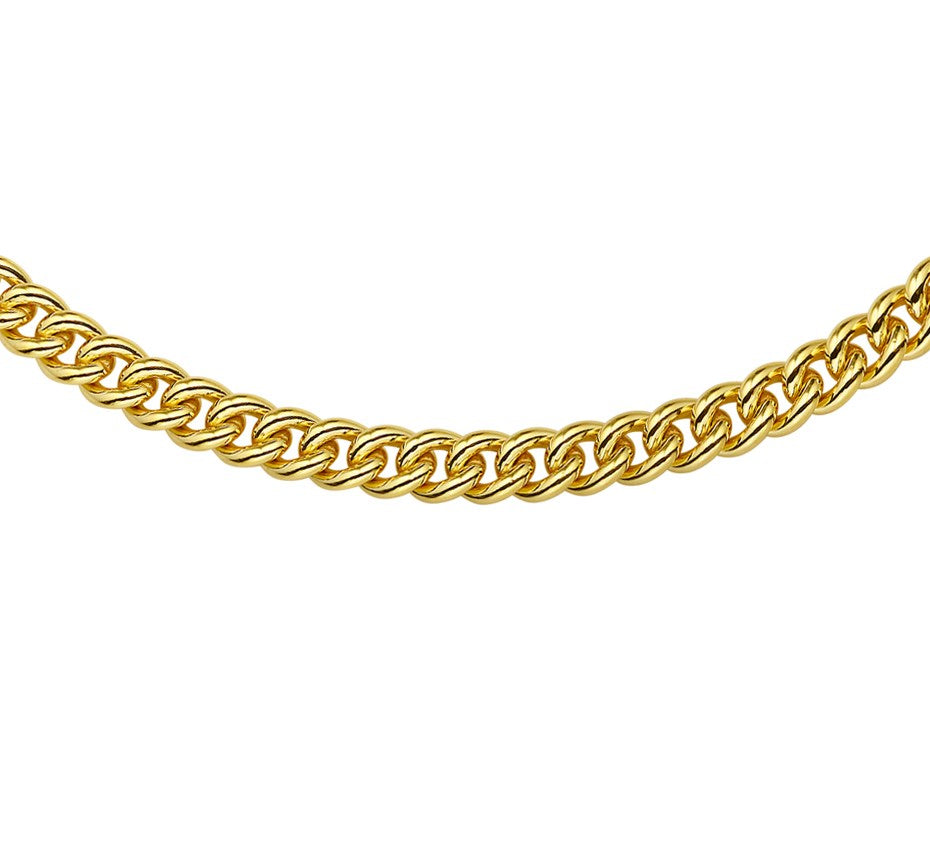 Zilveren gourmetteketting 7 mm met veerslot