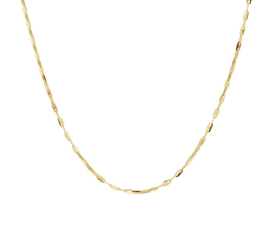 Gouden ketting met plaatjes 1,5 mm – 14 karaat