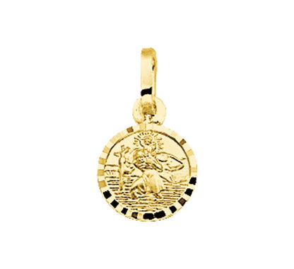 Gouden hanger Christoffel 8 mm – 14 karaat