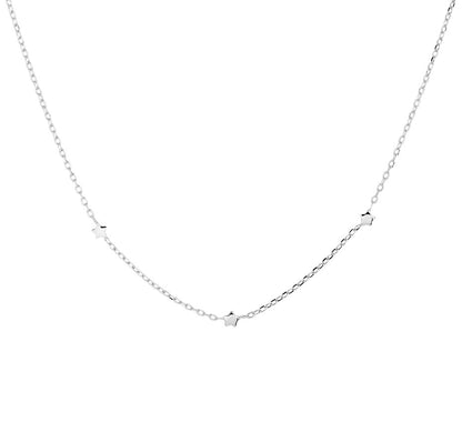 Zilveren ketting met sterretjes