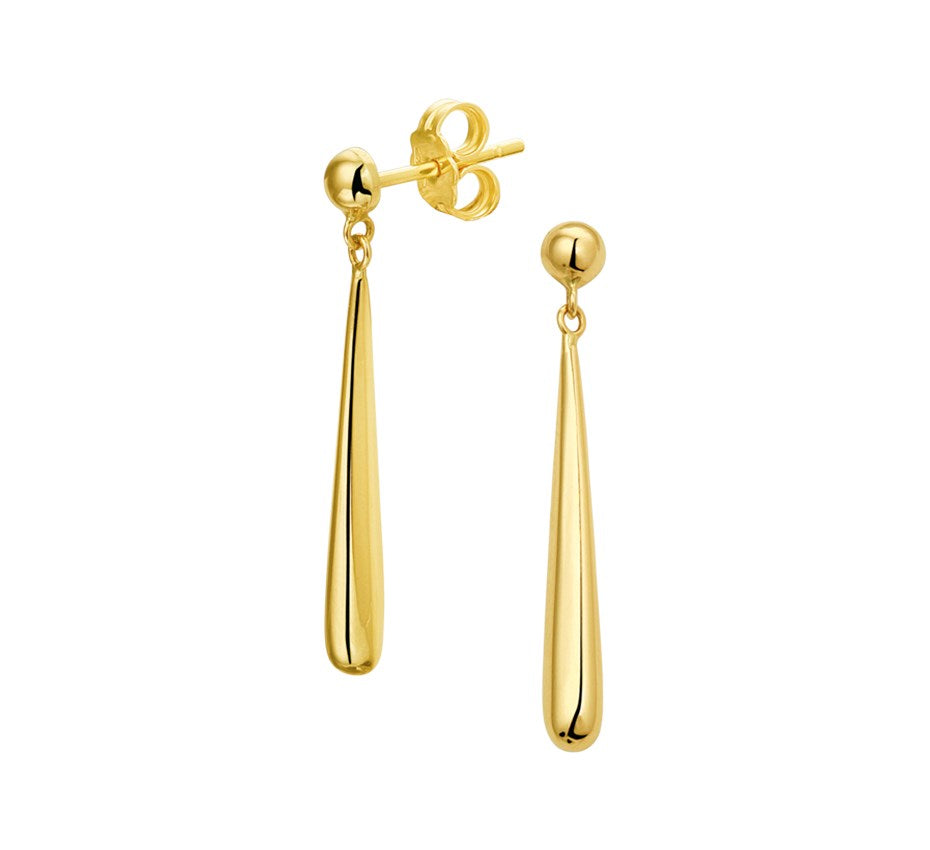 Gouden oorhangers druppel – 14 karaat
