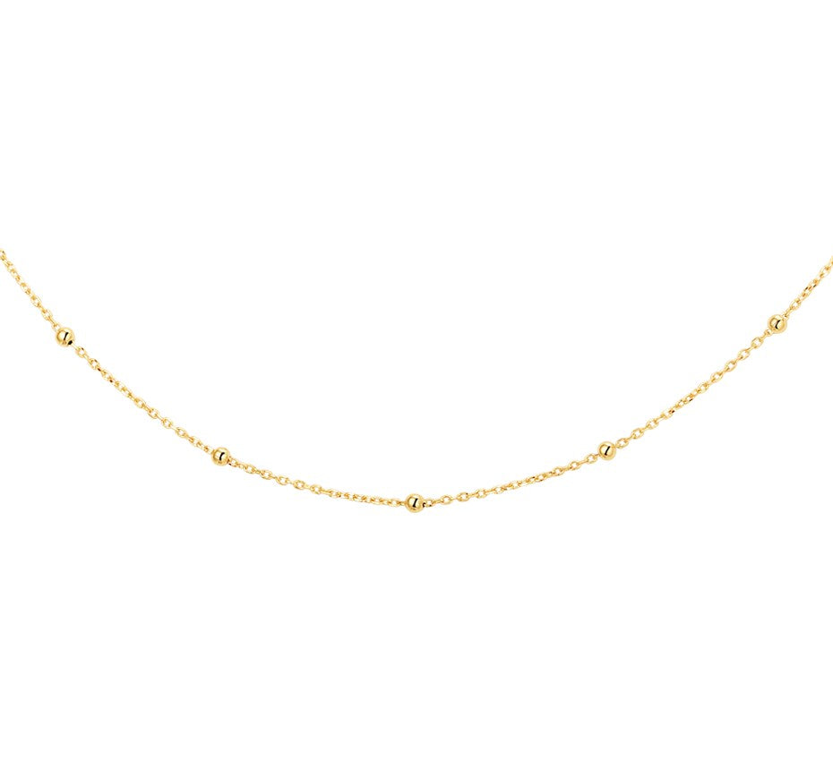 Gouden ankerketting met bolletjes – 14 karaat