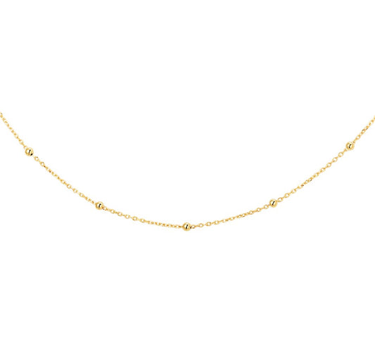 Gouden ankerketting met bolletjes – 14 karaat