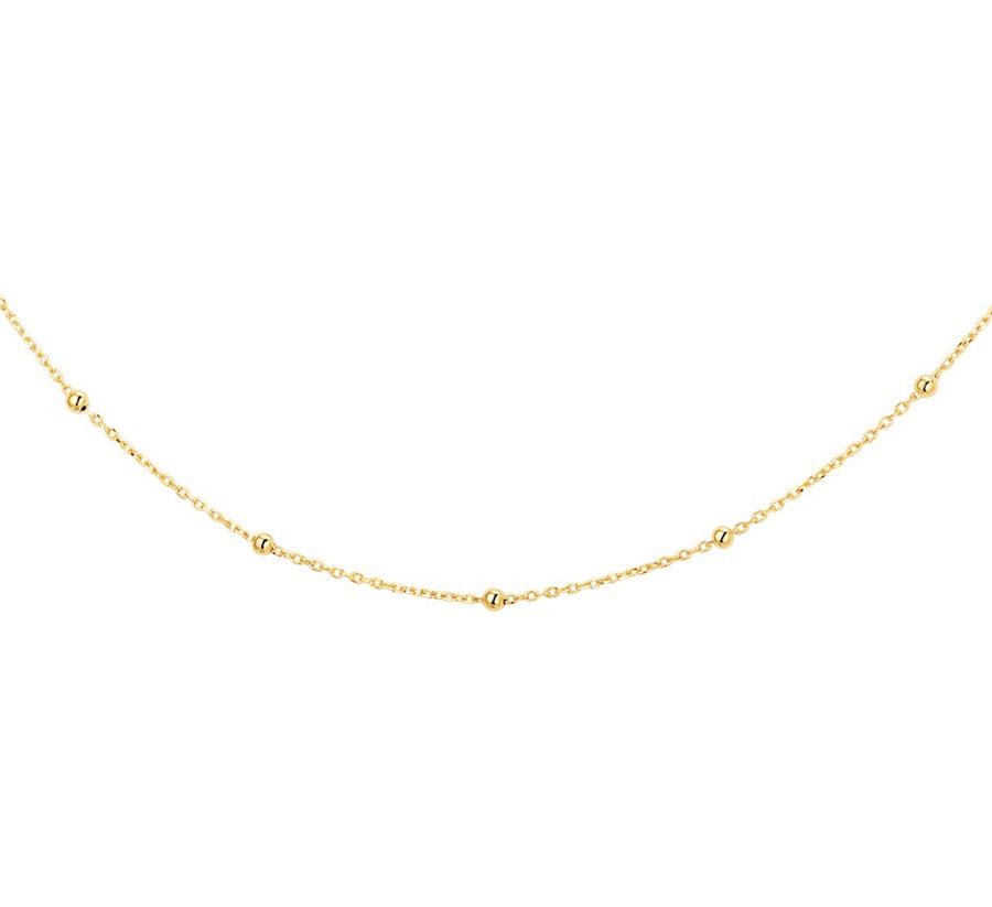 Gouden ankerketting met bolletjes – 14 karaat