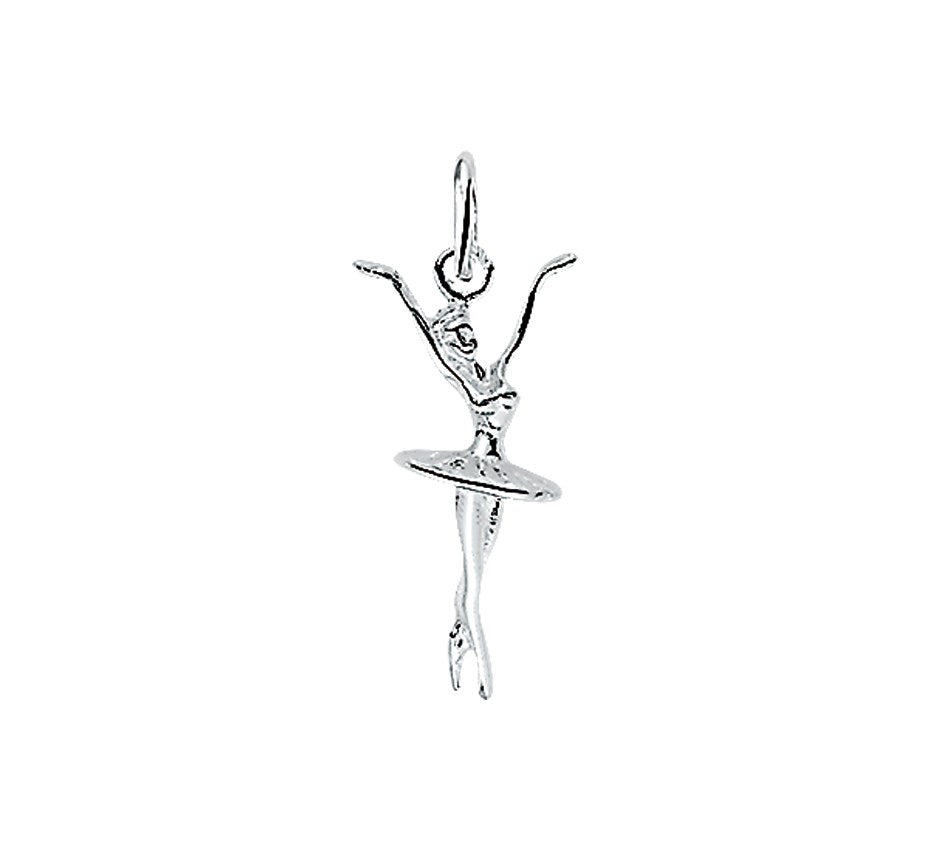 Zilveren hanger ballerina