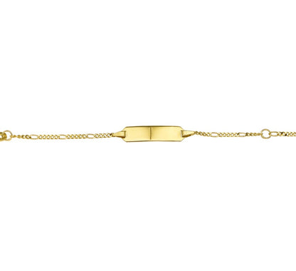 Gouden kinderarmband met graveerplaatje – 9 karaat
