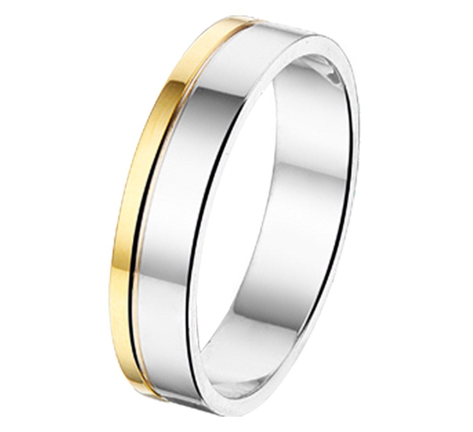 Zilveren relatiering AL753, 4 mm, zonder steen