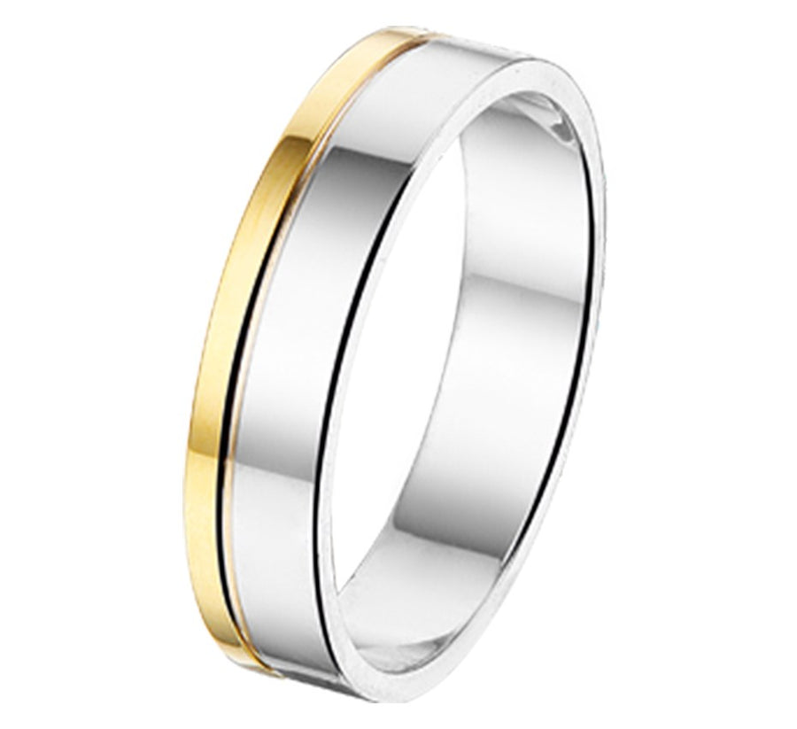 Zilveren relatiering AL753, 4 mm, zonder steen