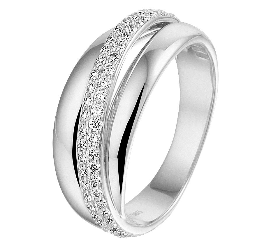 Witgouden ring, diamant 0,47 ct – 14 karaat