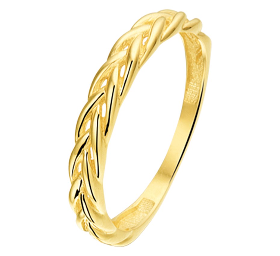 Gouden ring met vossestaartmotief – 14 karaat