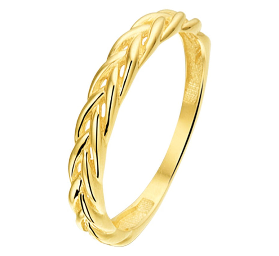 Gouden ring met vossestaartmotief – 14 karaat