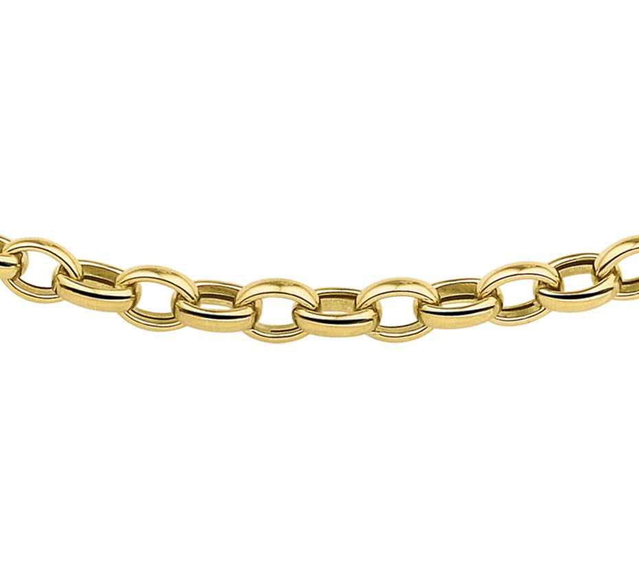 Gouden jasseron ketting 4,3 mm – 14 karaat