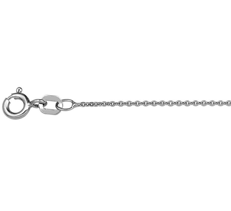 Zilveren platte ankerketting 1,2 mm – 38 cm