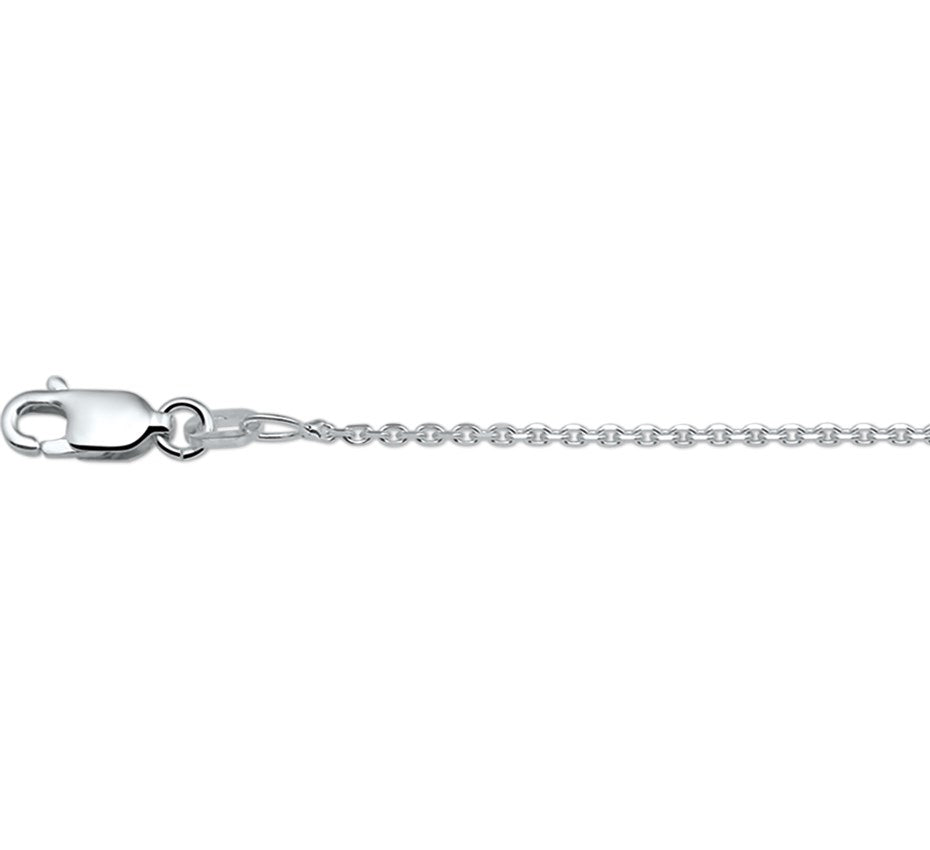 Zilveren ronde ankerketting 1,3 mm – 80 cm