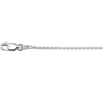Zilveren ronde ankerketting 1,3 mm – 80 cm