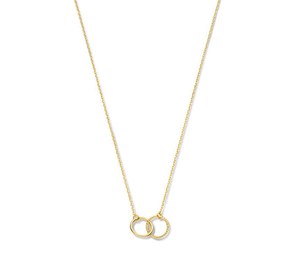 Gouden ketting met twee rondjes – 14 karaat