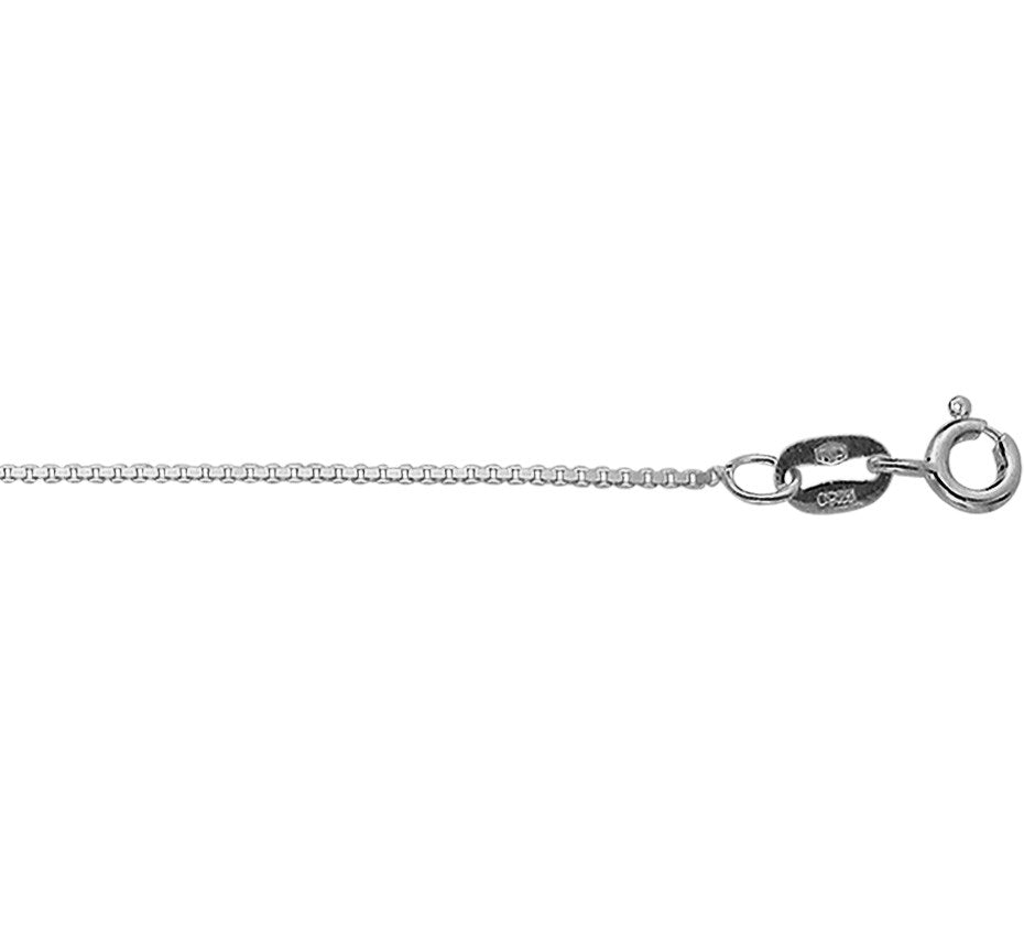 Witgouden venetiaanse ketting 0,8 mm, 41 tot 45 cm
