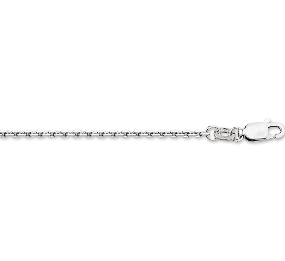 Zilveren geslepen ankerketting 1,7 mm – 80 cm