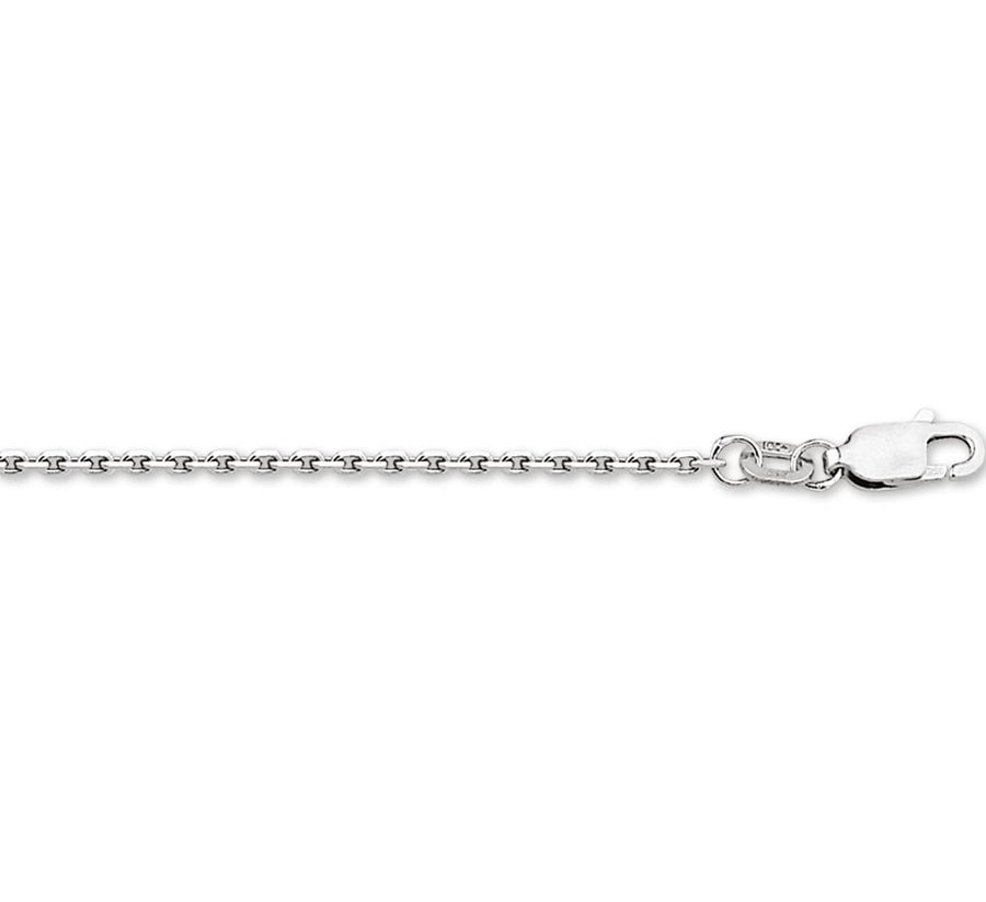 Zilveren geslepen ankerketting 1,7 mm – 80 cm
