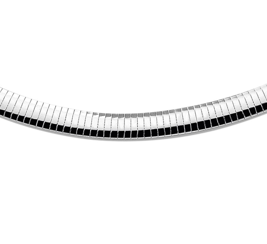 Zilveren omegaketting bol 8 mm