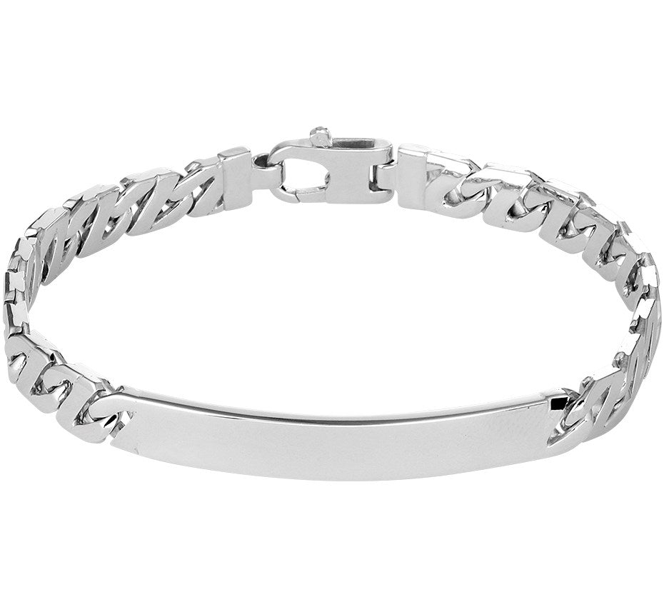 Zilveren graveerarmband gourmette 6,5 mm – 20 cm