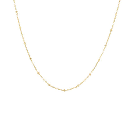 Gouden bolletjesketting 1,3 mm – 14 karaat