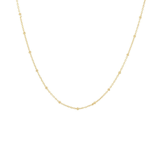 Gouden bolletjesketting 1,3 mm – 14 karaat
