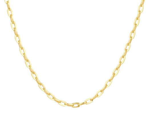 Gouden ankercollier met zilveren kern 3 mm