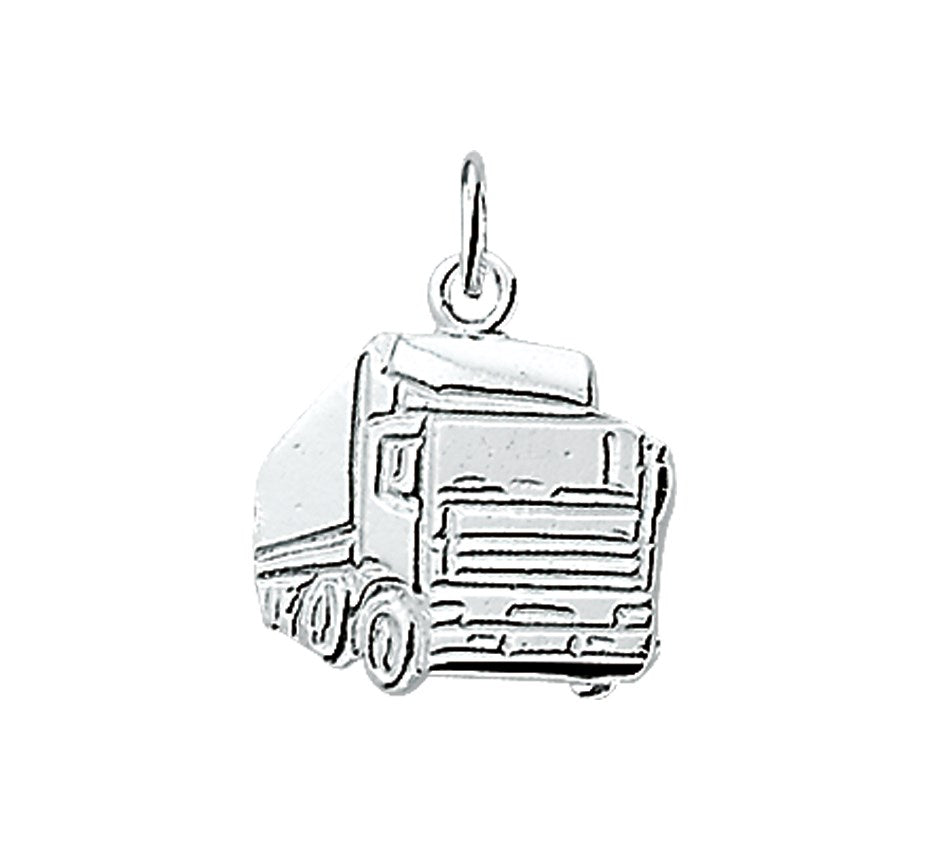 Zilveren hanger vrachtwagen